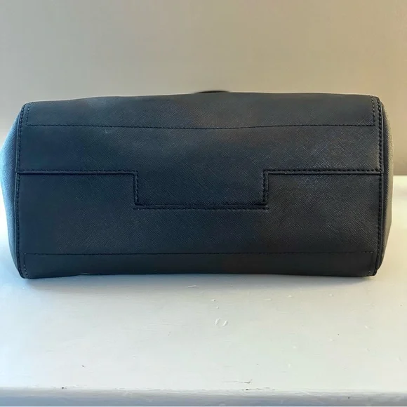 Tory Burch Black Classic Small Leather Tote Purse Handbag - Picture 7 of 8